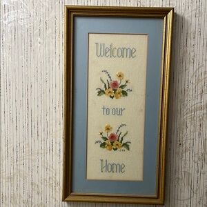 Framed crewel Embroidery